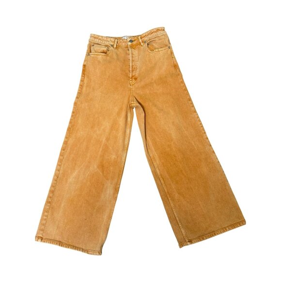 Free People Wide-Leg High-Waisted Pants Size 30 Rusted Boho - Picture 1 of 7